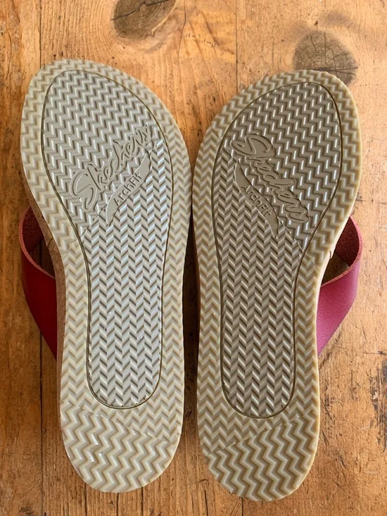 Skechers Women's Red Arch Fit Floral Slip On Sandals - Picture 9 of 16